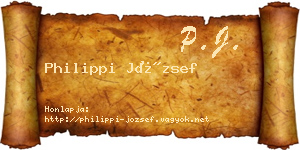 Philippi József névjegykártya